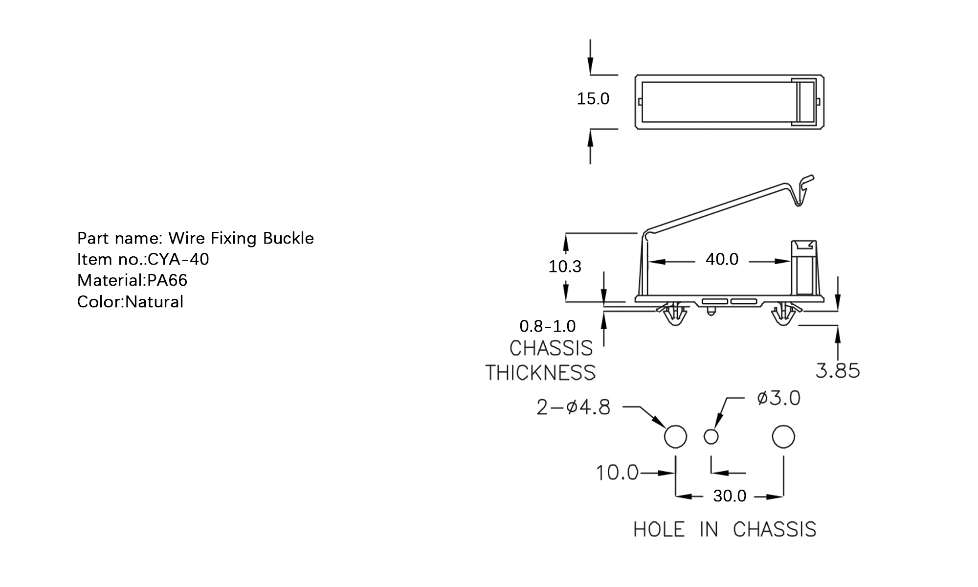 Wire Fixing Buckle CYA-40